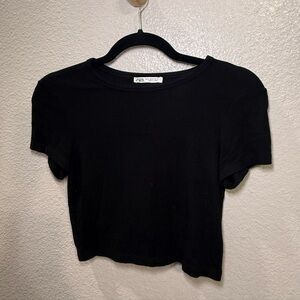 Zara Classic Black Short Sleeve Tee
